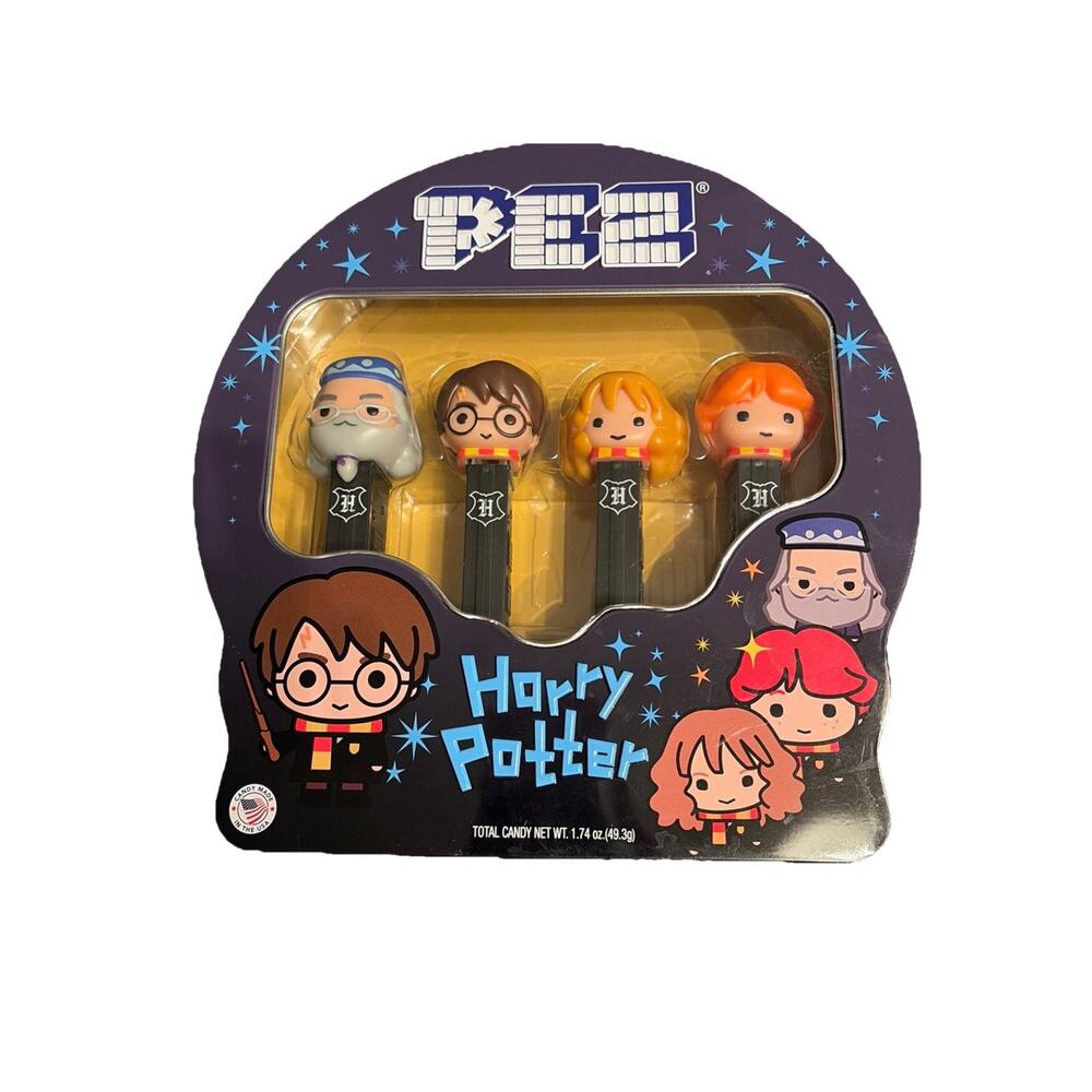 PEZ Harry Potter Collectors Tin Set Dumbledore Harry Ron Hermione